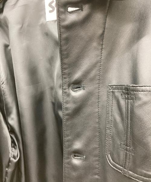 Schott（ショット）Schott (ショット) LAMB LEATHER カバーオールジャケット ブラック サイズ:Mの古着・服飾アイテム