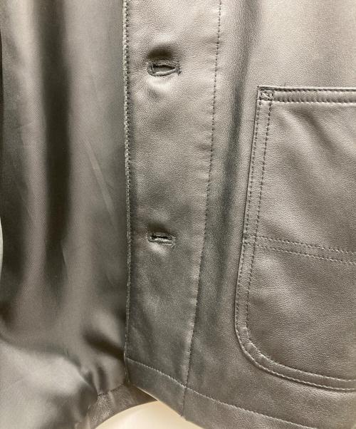 Schott（ショット）Schott (ショット) LAMB LEATHER カバーオールジャケット ブラック サイズ:Mの古着・服飾アイテム