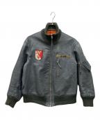 Germany armyジャーマニーアーミー）の古着「レザーフライトジャケット」｜グレー