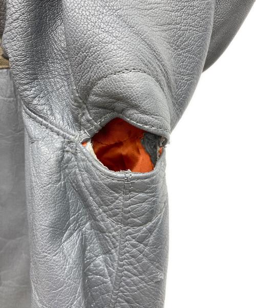 Germany army（ジャーマニーアーミー）GERMANY ARMY (ジャーマニーアーミー) レザーフライトジャケット グレー サイズ:4の古着・服飾アイテム