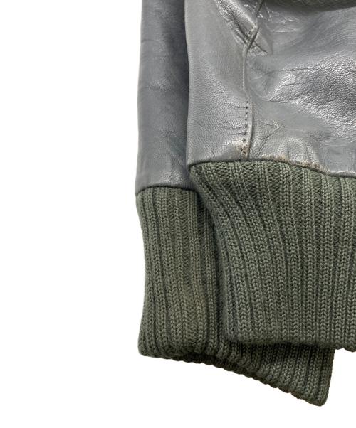 Germany army（ジャーマニーアーミー）GERMANY ARMY (ジャーマニーアーミー) レザーフライトジャケット グレー サイズ:4の古着・服飾アイテム