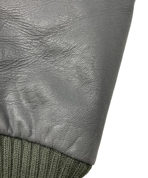 Germany army（ジャーマニーアーミー）GERMANY ARMY (ジャーマニーアーミー) レザーフライトジャケット グレー サイズ:4の古着・服飾アイテム