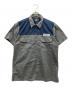 stussy（ステューシー）の古着「ワッペン半袖ワークシャツ」｜グレー