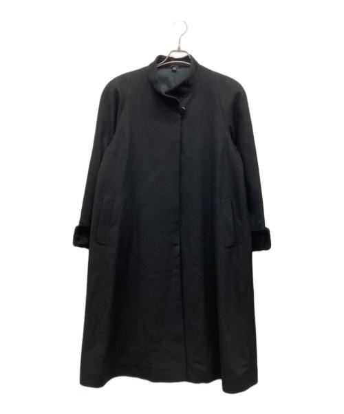 USED（ユーズド）USED (ユーズド) カシミア比翼コート ブラック サイズ:11の古着・服飾アイテム