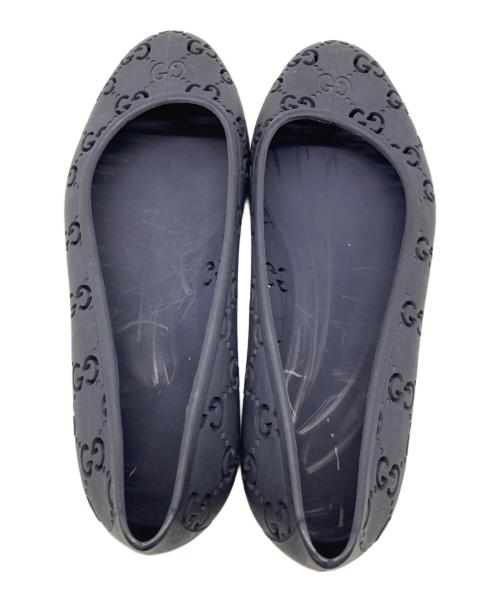 GUCCI（グッチ）GUCCI (グッチ) GGラバーフラットパンプス ネイビー サイズ:36の古着・服飾アイテム