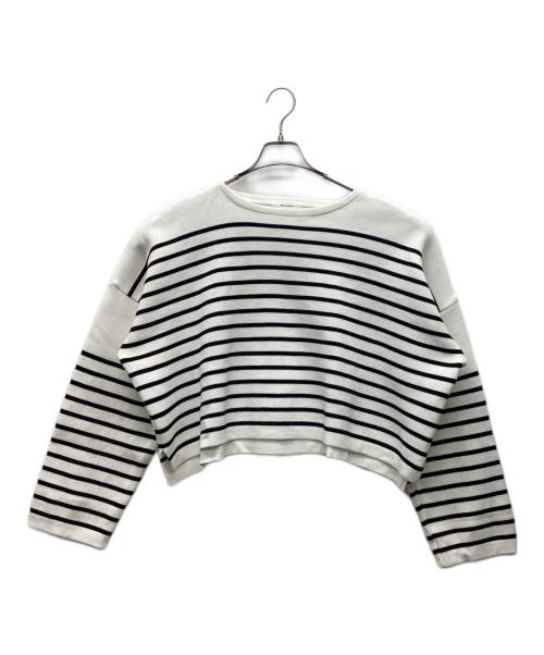 SOLAMONAT（ソラモナ）SOLAMONAT (ソラモナ) ボーダーニット ホワイト サイズ:Ｆの古着・服飾アイテム