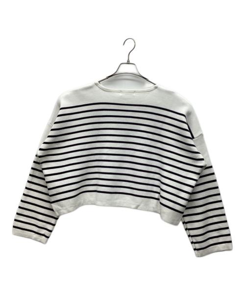 SOLAMONAT（ソラモナ）SOLAMONAT (ソラモナ) ボーダーニット ホワイト サイズ:Ｆの古着・服飾アイテム