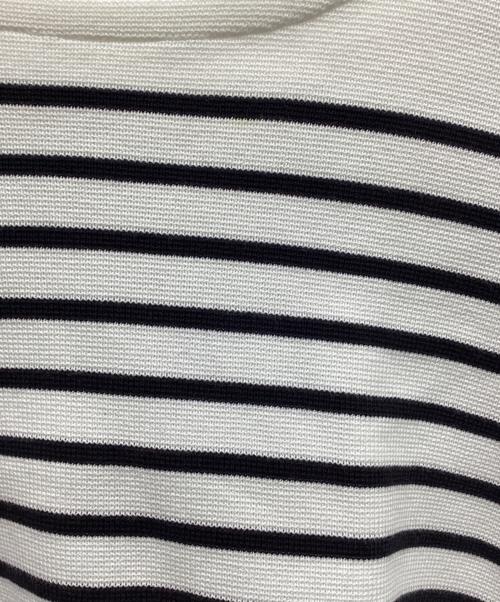 SOLAMONAT（ソラモナ）SOLAMONAT (ソラモナ) ボーダーニット ホワイト サイズ:Ｆの古着・服飾アイテム