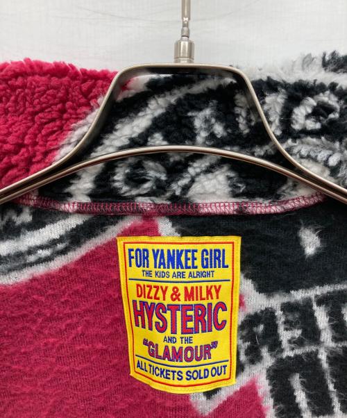 Hysteric Glamour（ヒステリックグラマー）Hysteric Glamour (ヒステリックグラマー) ROAD RUNNERS柄ジャガードボアベスト ピンク サイズ:FREEの古着・服飾アイテム