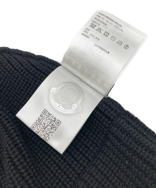 MONCLER（モンクレール）MONCLER (モンクレール) Embroidered Logo Beanie Hat Black ブラック サイズ:UNIの古着・服飾アイテム