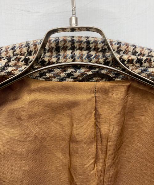 Harris Tweed（ハリスツイード）Harris Tweed (ハリスツイード) 千鳥格子テーラードジャケット ベージュ サイズ:不明の古着・服飾アイテム