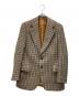 Harris Tweed（ハリスツイード）の古着「千鳥格子テーラードジャケット」｜ベージュ