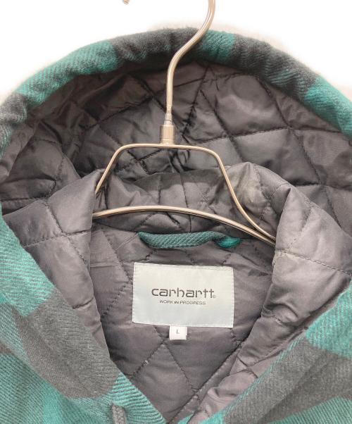 Carhartt WIP（カーハート ワークインプログレス）CARHARTT WIP (カーハート ワークインプログレス) HOODED CHECK SHIRT JAC グリーン サイズ:Lの古着・服飾アイテム