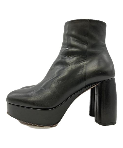 MIU MIU（ミュウミュウ）MIU MIU (ミュウミュウ) サイドジップブーツ ブラック サイズ:36 1/2の古着・服飾アイテム