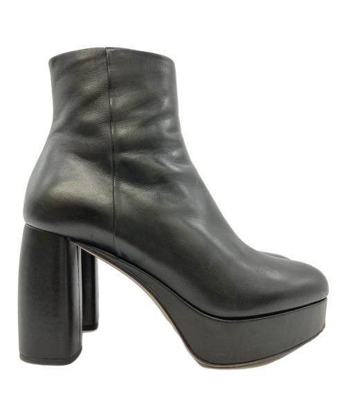 MIU MIU（ミュウミュウ）MIU MIU (ミュウミュウ) サイドジップブーツ ブラック サイズ:36 1/2の古着・服飾アイテム