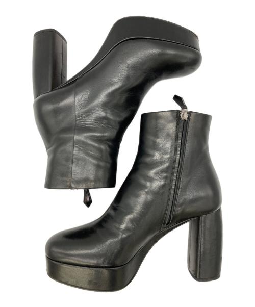 MIU MIU（ミュウミュウ）MIU MIU (ミュウミュウ) サイドジップブーツ ブラック サイズ:36 1/2の古着・服飾アイテム