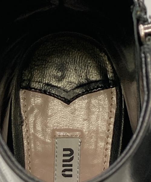 MIU MIU（ミュウミュウ）MIU MIU (ミュウミュウ) サイドジップブーツ ブラック サイズ:36 1/2の古着・服飾アイテム