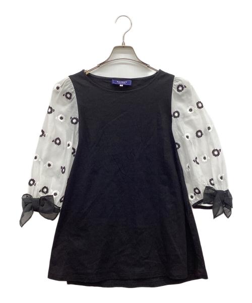 M'S GRACY（エムズグレイシー）M'S GRACY (エムズグレイシー) 切替ブラウス ブラック サイズ:40の古着・服飾アイテム