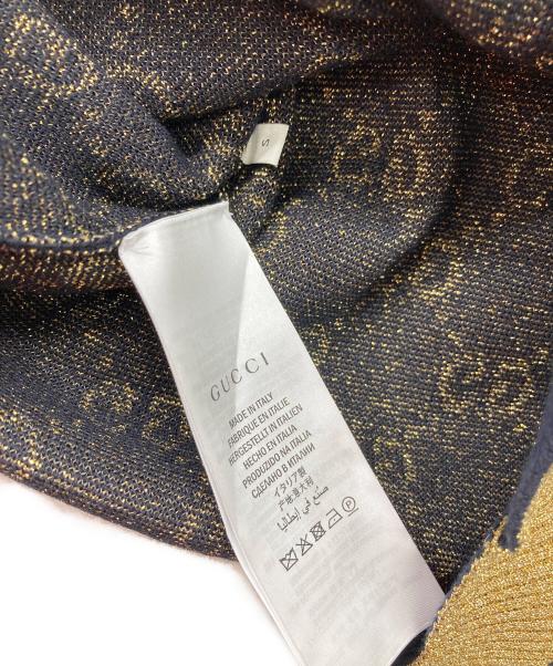 GUCCI（グッチ）GUCCI (グッチ) GGコットンラメ ファブリック トップス ネイビー サイズ:Sの古着・服飾アイテム
