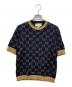 GUCCI（グッチ）の古着「GGコットンラメ ファブリック トップス」｜ネイビー