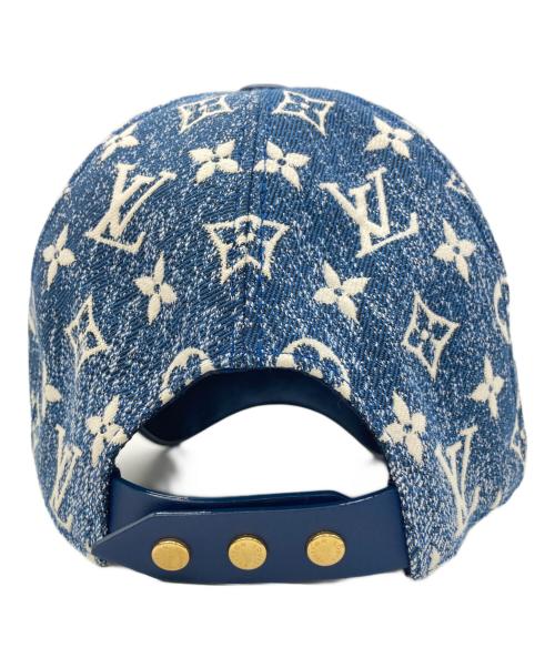 LOUIS VUITTON（ルイ ヴィトン）LOUIS VUITTON (ルイ ヴィトン) Monogram Jacquard Denim Cap ブルーの古着・服飾アイテム