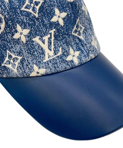 LOUIS VUITTON（ルイ ヴィトン）LOUIS VUITTON (ルイ ヴィトン) Monogram Jacquard Denim Cap ブルーの古着・服飾アイテム
