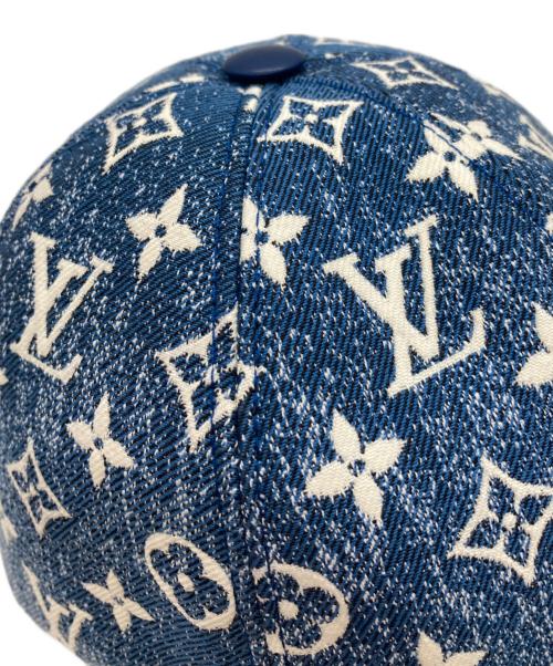 LOUIS VUITTON（ルイ ヴィトン）LOUIS VUITTON (ルイ ヴィトン) Monogram Jacquard Denim Cap ブルーの古着・服飾アイテム
