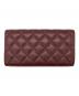 CHANEL (シャネル) マトラッセキャビアスキンフラップウォレット ボルドー：85000円