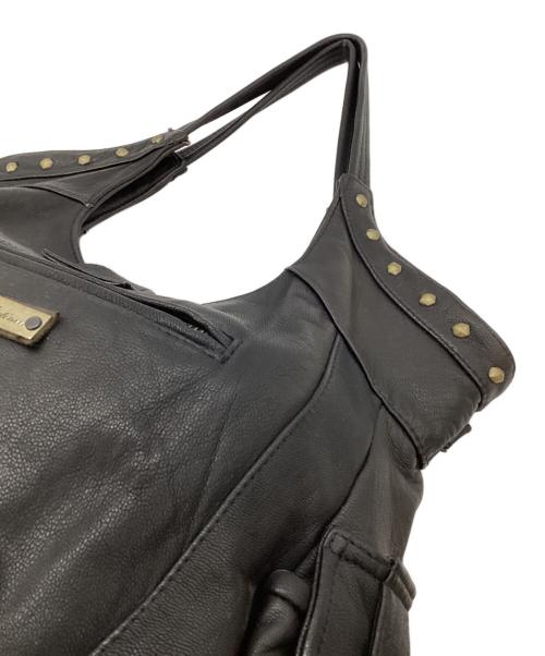 14th addiction（フォーティーンスアディクション）14th addiction (フォーティーンスアディクション) レザートートバッグ ブラックの古着・服飾アイテム