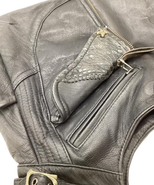 14th addiction（フォーティーンスアディクション）14th addiction (フォーティーンスアディクション) レザートートバッグ ブラックの古着・服飾アイテム