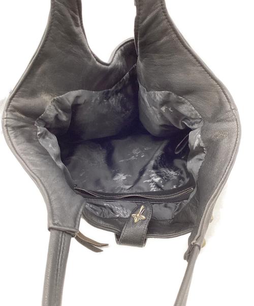 14th addiction（フォーティーンスアディクション）14th addiction (フォーティーンスアディクション) レザートートバッグ ブラックの古着・服飾アイテム