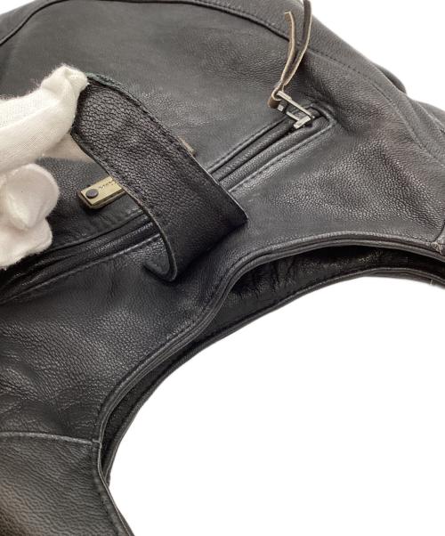 14th addiction（フォーティーンスアディクション）14th addiction (フォーティーンスアディクション) レザートートバッグ ブラックの古着・服飾アイテム