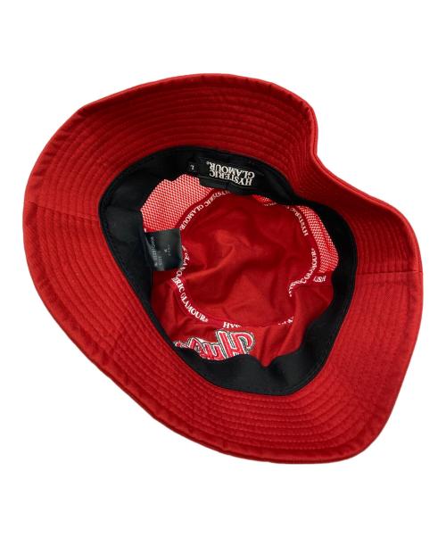 Hysteric Glamour（ヒステリックグラマー）Hysteric Glamour (ヒステリックグラマー) AUTHENTIC刺繍 バケットハット レッド サイズ:Lの古着・服飾アイテム