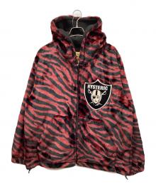 Hysteric Glamour（ヒステリックグラマー）の古着「WOMAN PIRATEアップリケ フーデッドブルゾン」｜ボルドー