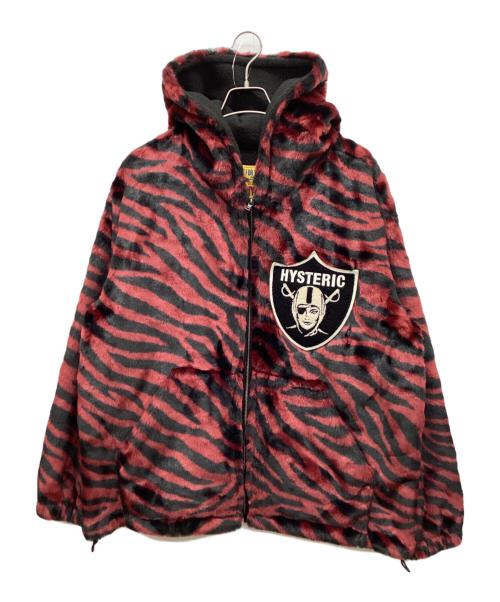 Hysteric Glamour（ヒステリックグラマー）Hysteric Glamour (ヒステリックグラマー) WOMAN PIRATEアップリケ フーデッドブルゾン ボルドー サイズ:FREEの古着・服飾アイテム