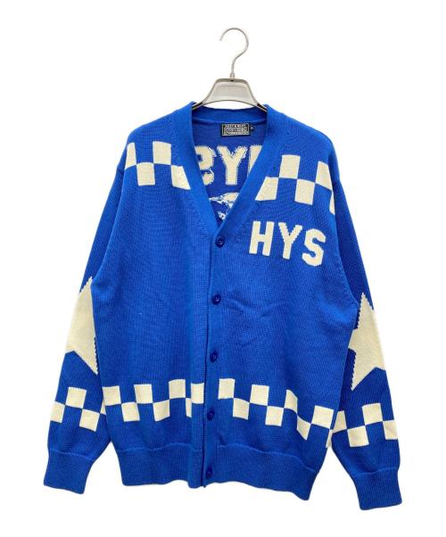 Hysteric Glamour（ヒステリックグラマー）Hysteric Glamour (ヒステリックグラマー) IN THE STUDIO編込 カーディガン ブルー サイズ:Mの古着・服飾アイテム