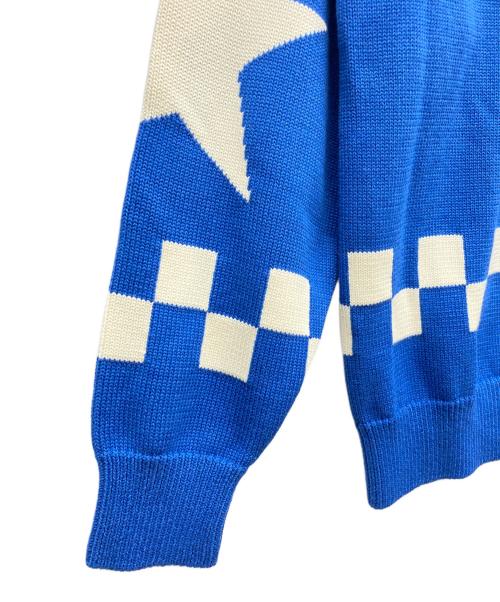 Hysteric Glamour（ヒステリックグラマー）Hysteric Glamour (ヒステリックグラマー) IN THE STUDIO編込 カーディガン ブルー サイズ:Mの古着・服飾アイテム