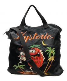 Hysteric Glamour（ヒステリックグラマー）の古着「ISLAND SBM 刺繍 ヘルメットバッグ」｜ブラック