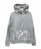 stussyステューシー）の古着「後付けパーカー」｜グレー