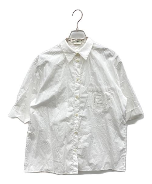 FENDI（フェンディ）FENDI (フェンディ) ロールアップスリーブSSシャツ ホワイト サイズ:38の古着・服飾アイテム