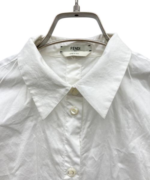 FENDI（フェンディ）FENDI (フェンディ) ロールアップスリーブSSシャツ ホワイト サイズ:38の古着・服飾アイテム