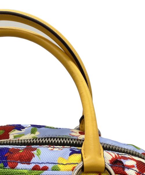 MIU MIU（ミュウミュウ）MIU MIU (ミュウミュウ) フラワープリント2WAYショルダーバック スカイブルーの古着・服飾アイテム