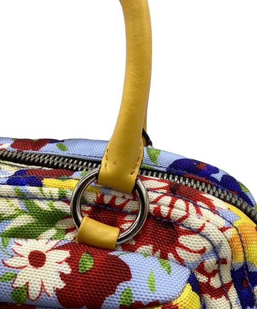 MIU MIU（ミュウミュウ）MIU MIU (ミュウミュウ) フラワープリント2WAYショルダーバック スカイブルーの古着・服飾アイテム