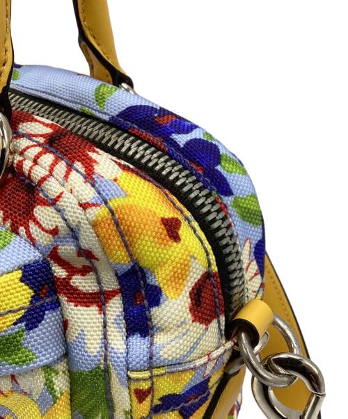 MIU MIU（ミュウミュウ）MIU MIU (ミュウミュウ) フラワープリント2WAYショルダーバック スカイブルーの古着・服飾アイテム