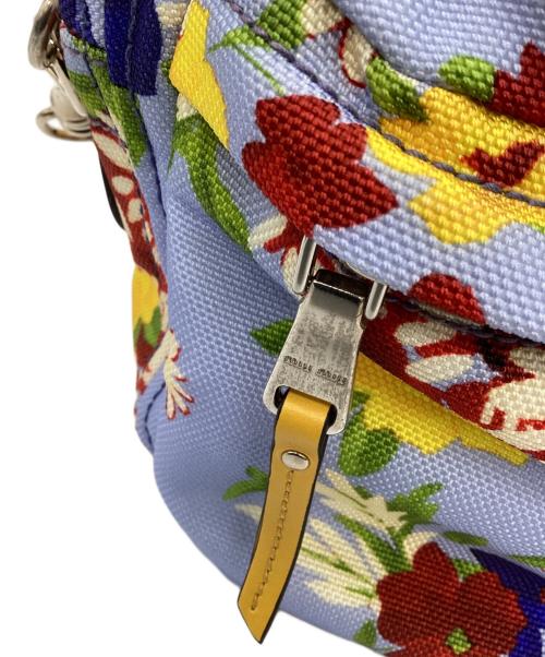 MIU MIU（ミュウミュウ）MIU MIU (ミュウミュウ) フラワープリント2WAYショルダーバック スカイブルーの古着・服飾アイテム