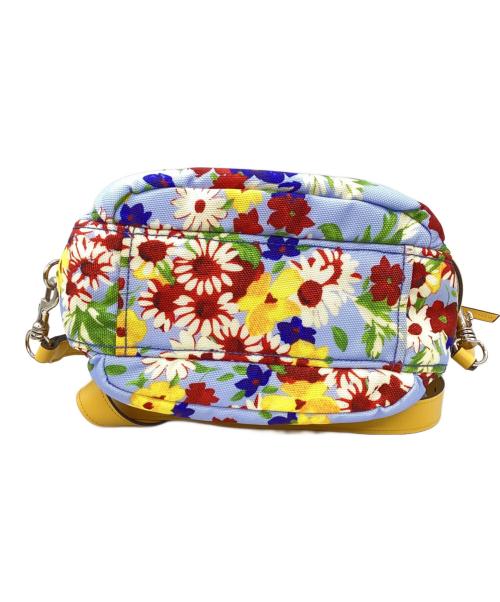 MIU MIU（ミュウミュウ）MIU MIU (ミュウミュウ) フラワープリント2WAYショルダーバック スカイブルーの古着・服飾アイテム
