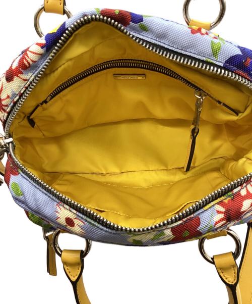 MIU MIU（ミュウミュウ）MIU MIU (ミュウミュウ) フラワープリント2WAYショルダーバック スカイブルーの古着・服飾アイテム