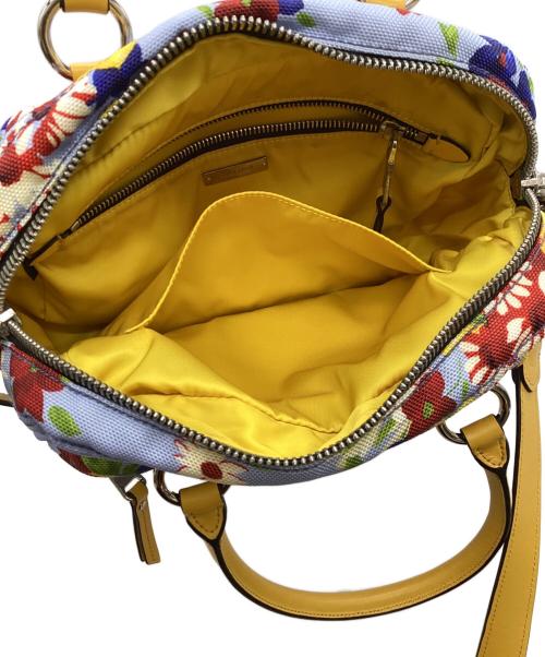 MIU MIU（ミュウミュウ）MIU MIU (ミュウミュウ) フラワープリント2WAYショルダーバック スカイブルーの古着・服飾アイテム