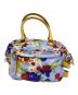 MIU MIU (ミュウミュウ) フラワープリント2WAYショルダーバック スカイブルー：55000円