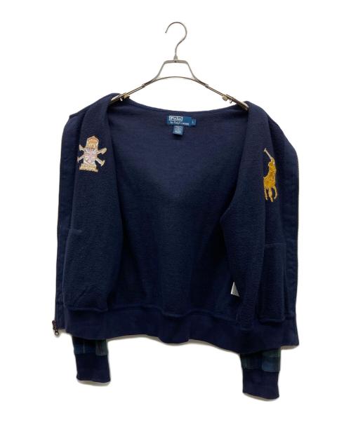 POLO RALPH LAUREN（ポロ・ラルフローレン）POLO RALPH LAUREN (ポロ・ラルフローレン) ビッグポニーブラックウォッチパーカー ネイビー×グリーン サイズ:Lの古着・服飾アイテム